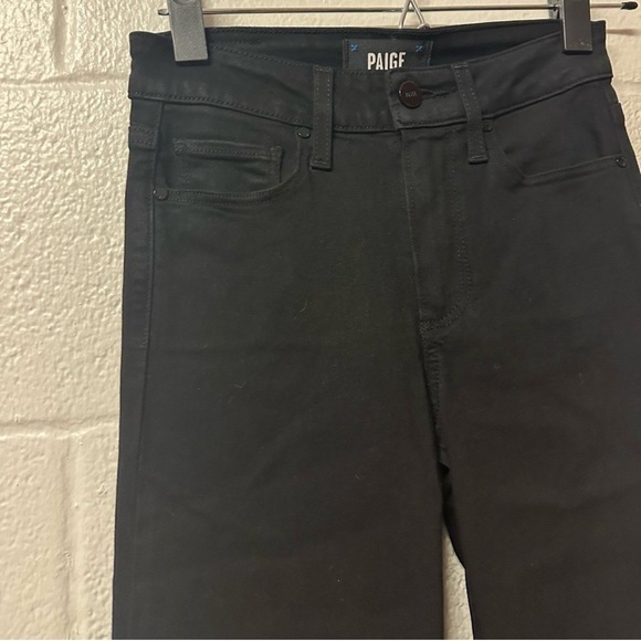 PAIGE Genevieve High Rise Flare in Black Shadow- Like New! - Picture 5 of 12